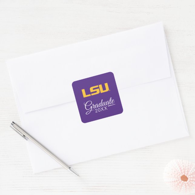 LSU Graduate Square Sticker (Envelope)