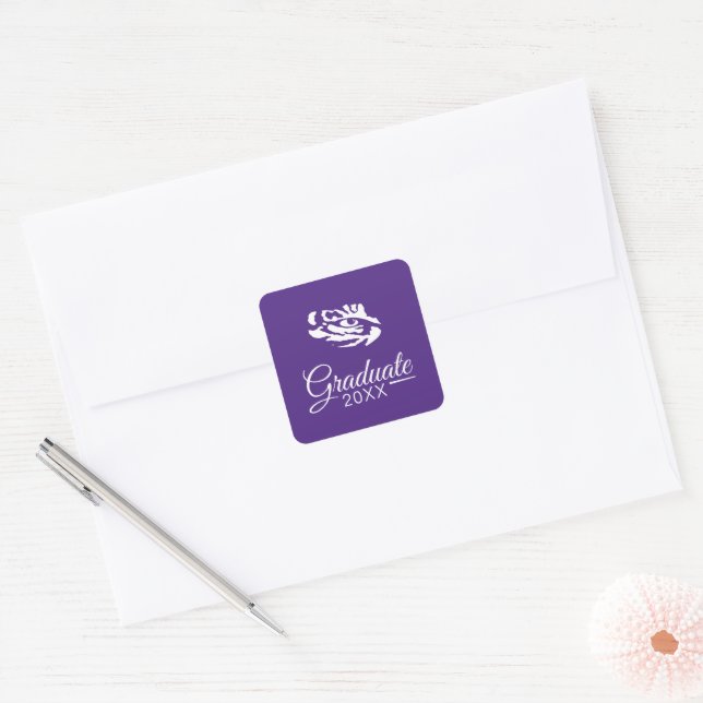 LSU Graduate Square Sticker (Envelope)