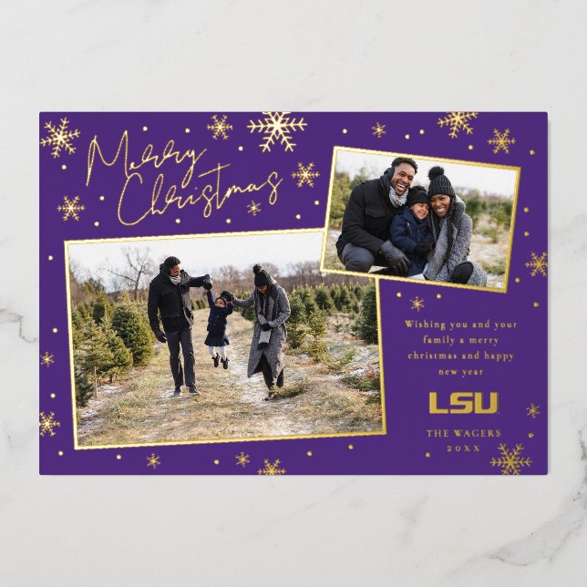 LSU Holiday Christmas Photo (Front)