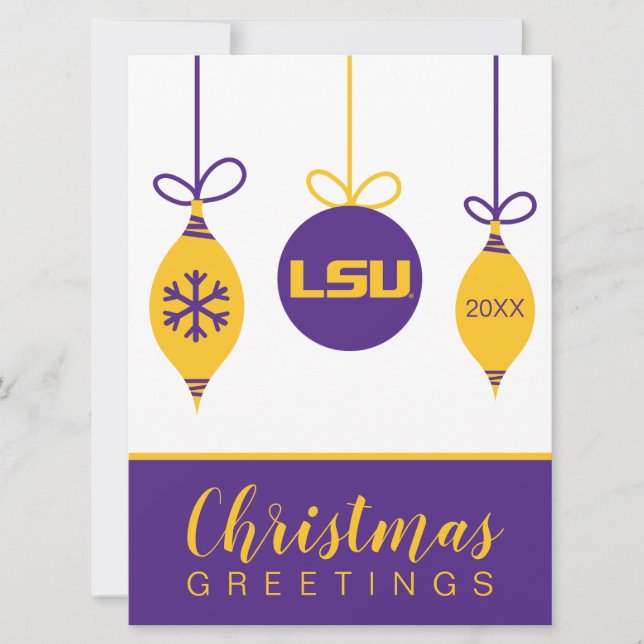 LSU Logo Holiday Card (Front)