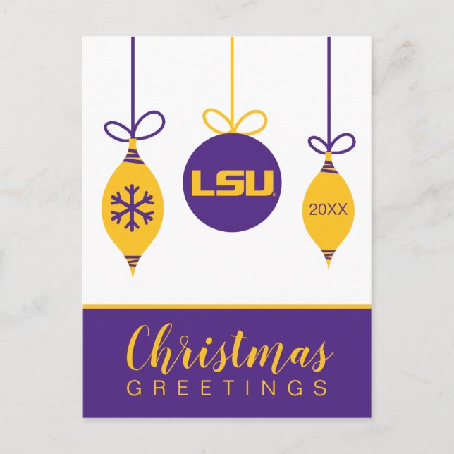 LSU Logo Holiday Postcard (Front)