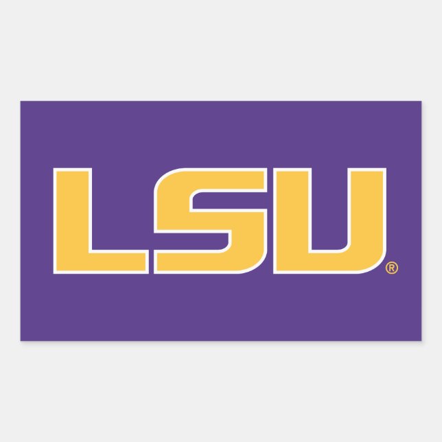 LSU Logo Rectangular Sticker (Front)