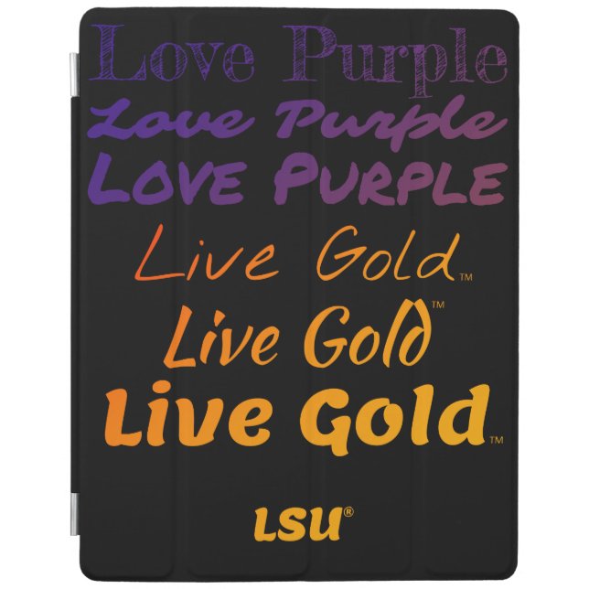 LSU Love Purple Live Gold iPad Smart Cover (Front)
