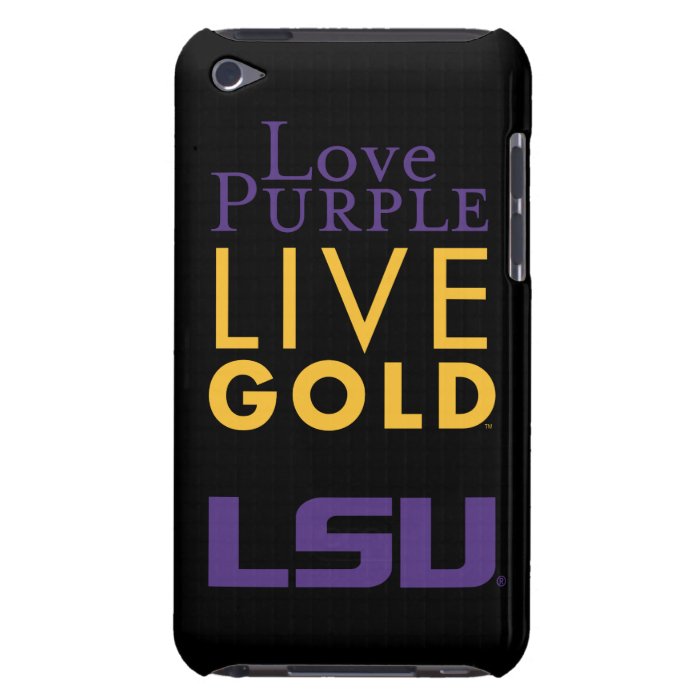 LSU Love Purple Live Gold Logo iPod Touch Cover