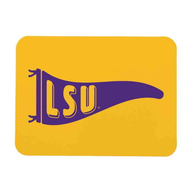 LSU Pennant Flag | Louisiana State 4 Magnet (Horizontal)