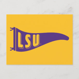 LSU Pennant Flag Louisiana State 4 Postcard