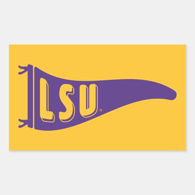 LSU Pennant Flag | Louisiana State 4 Rectangular Sticker (Front)