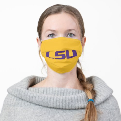 LSU Purple Logo Adult Cloth Face Mask