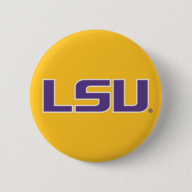 LSU Purple Pinback Button (Front)