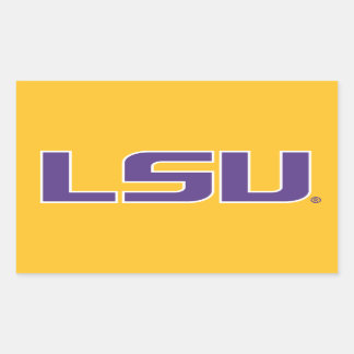LSU Purple Rectangular Sticker