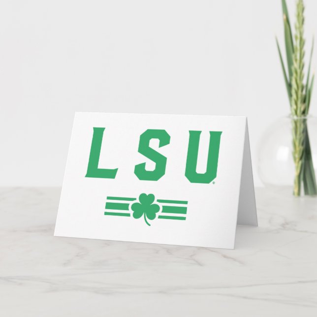 LSU | St. Patrick's Day - Lucky Stripe Card (Front)