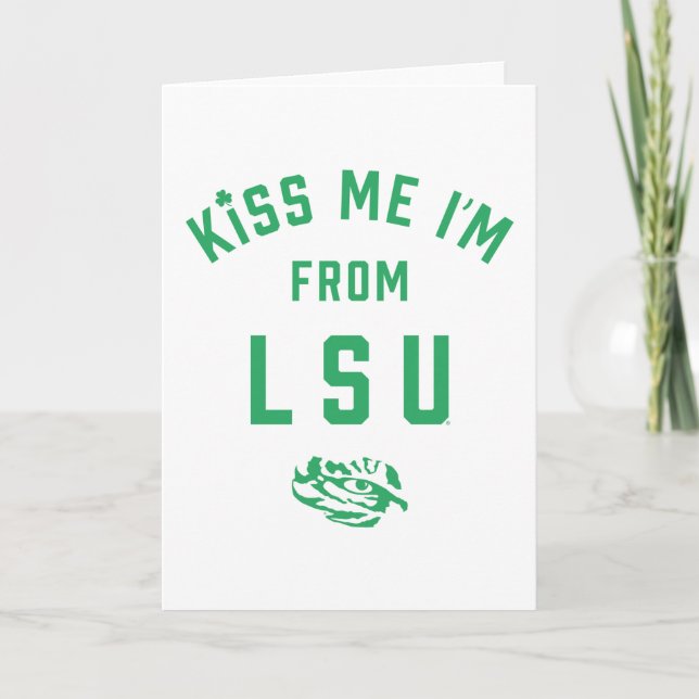 LSU | St. Patrick's Day - Lucky Stripe Card (Front)