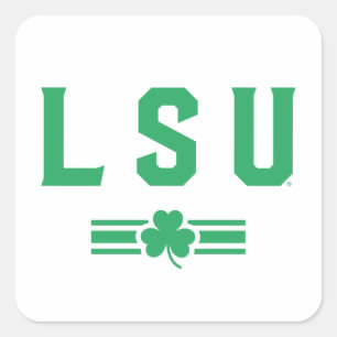 LSU   St. Patrick's Day - Lucky Stripe Square Sticker