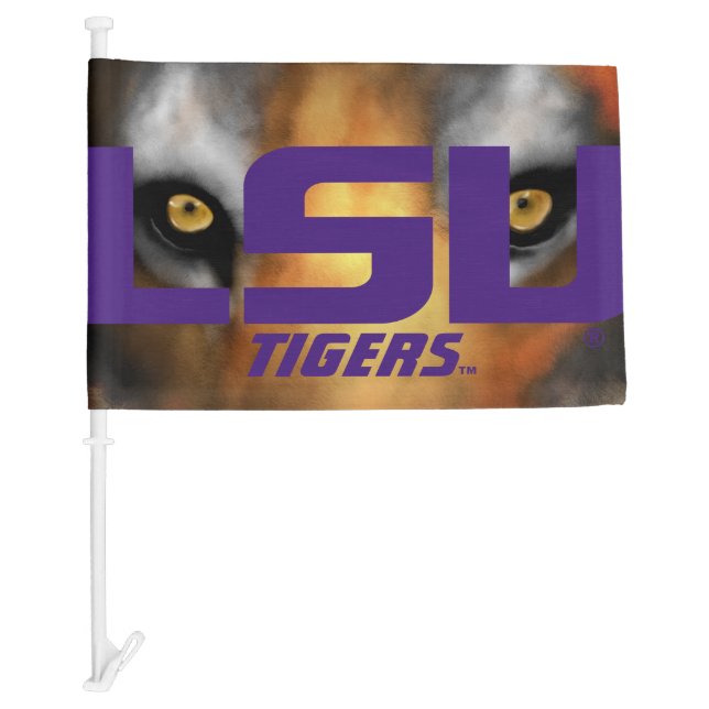 LSU Tigers "Eye of the Tiger" Car Flag (Front)