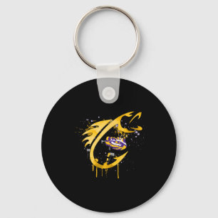 Lsu Tigers Fishing Fish Hook Keychain