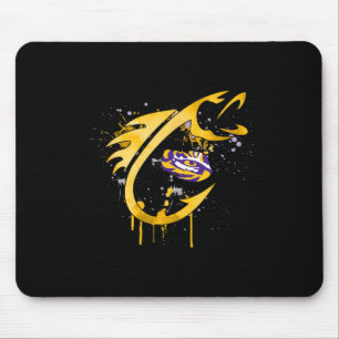 Lsu Tigers Fishing Fish Hook  Mouse Pad