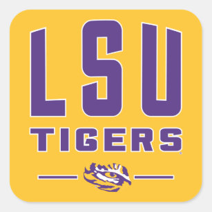 LSU Tigers Oval Logo Decal 3.5" x 6"
