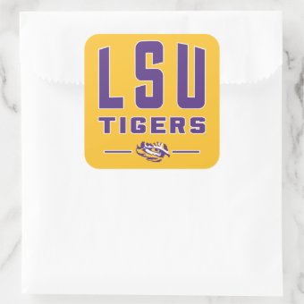 LSU Tigers | Louisiana State 4 Square Sticker | Zazzle