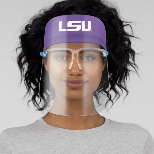 LSU Tigers White Logo _ Visor Face Shield