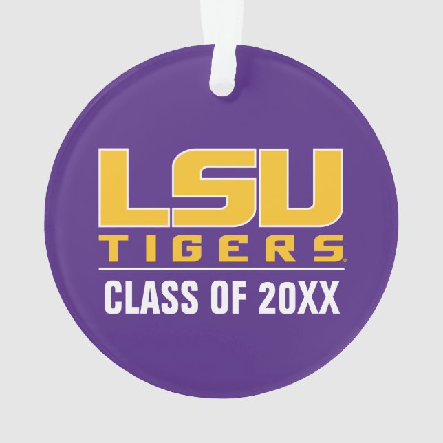 LSU Tigers with Tiger Eye Class Year Ornament (Back)