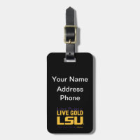LSU Where Passion Becomes Genius Luggage Tag