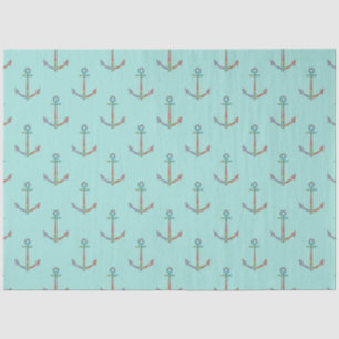 Lt Blue and Gold Nautical Series Design 10 Tissue Paper
