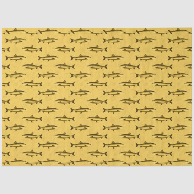 Lt Blue and Gold Nautical Series Design 16 Tissue Paper (Front)