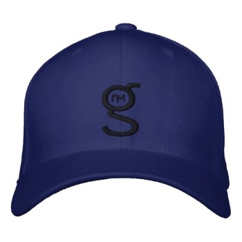 Lt Blue Flexfit Cap W Black Embroidered Logo by ImGEEE at Zazzle