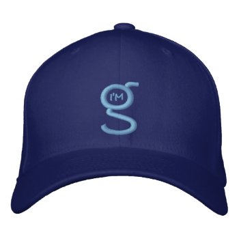 Lt Blue Flexfit Cap W Lt-blue Embroidered Logo by ImGEEE at Zazzle