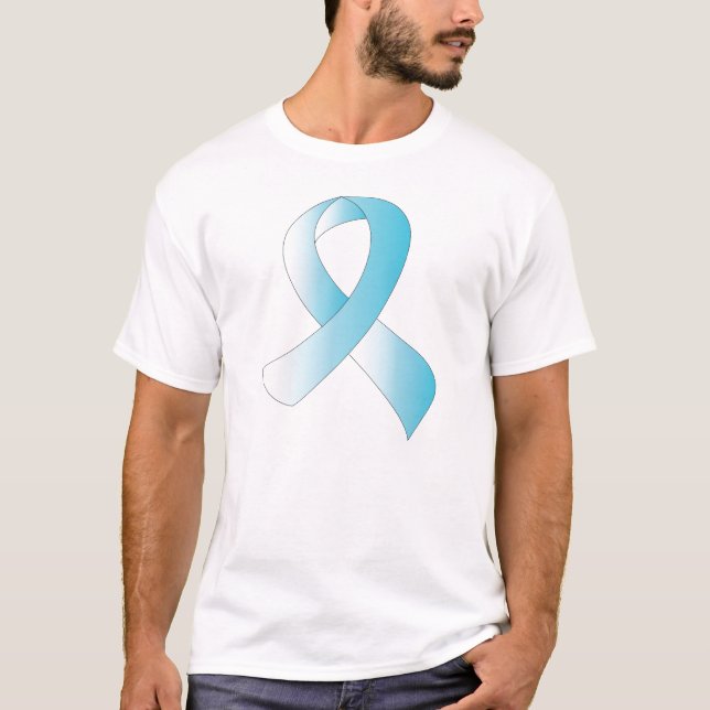 Lt Blue Ribbon Personalize T-Shirt (Front)