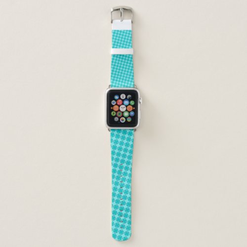 Lt Blue  Teal Clover Ribbon by Kenneth Yoncich Apple Watch Band