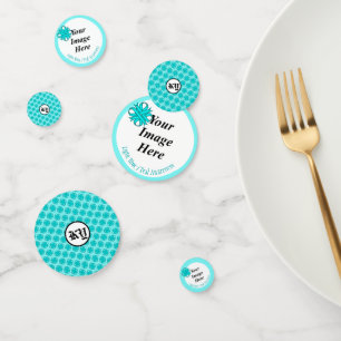 Lt Blue / Teal Clover Ribbon by Kenneth Yoncich Confetti