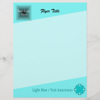 Lt Blue / Teal Clover Ribbon by Kenneth Yoncich Flyer