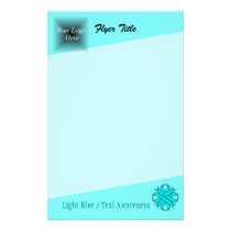 Lt Blue / Teal Clover Ribbon by Kenneth Yoncich Flyer
