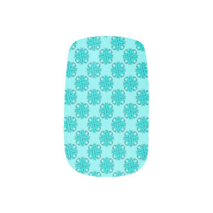 Lt Blue/Teal Clover Ribbon by Kenneth Yoncich Minx Nail Wraps