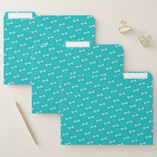 Lt Blue / Teal Flower Ribbon by Kenneth Yoncich File Folder