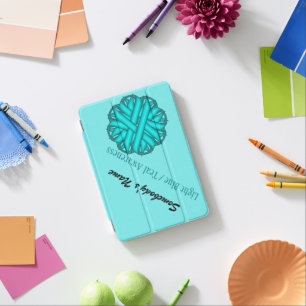 Lt Blue / Teal Flower Ribbon by Kenneth Yoncich iPad Mini Cover