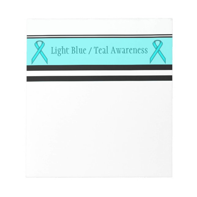 Lt Blue/Teal Standard Ribbon bv Kenneth Yoncich Notepad (Front)