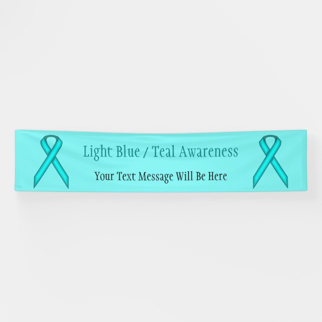 Lt Blue/Teal Standard Ribbon by Kenneth Yoncich Banner (Horizontal)