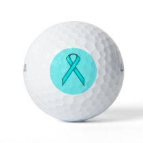 Lt Blue/Teal Standard Ribbon by Kenneth Yoncich Golf Balls
