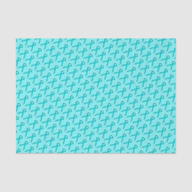 Lt Blue/Teal Standard Ribbon by Kenneth Yoncich Tissue Paper (Front)