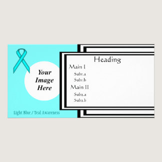 Lt Blue/Teal Standard Ribbon Template by K Yoncich