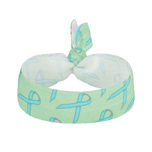Lt Blue/Teal Standard Ribbon Tmpl Kenneth Yoncich Elastic Hair Tie