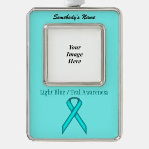 Lt Blue/Teal Standard Ribbon Tmpl(V-O)by K Yoncich Ornament