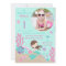 Lt. Brunette Mermaid First Birthday Invitation