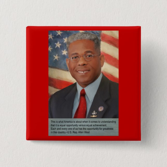 Lt. Col. Allen West Button (Front)