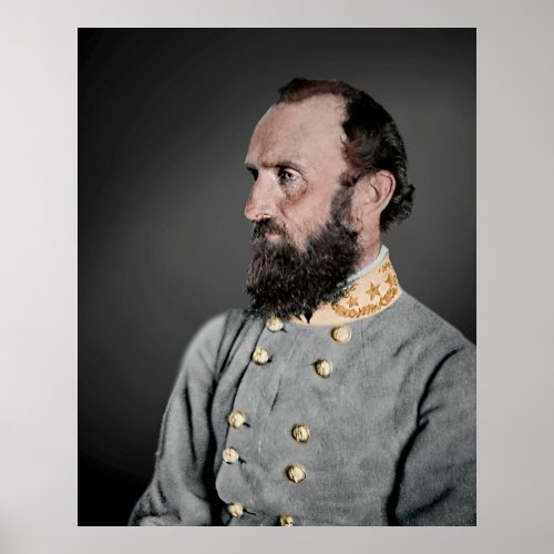 Lt General Thomas Stonewall Jackson Poster