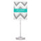 Lt Gray Med Gray White Chevron Teal Name Monogram