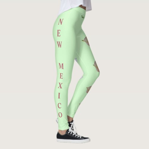 Lt Green New Mexico State Flower Yucca Leggings