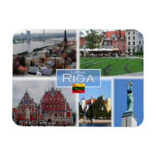 LT Lithuania Latvia Lietuva - Riga - Magnet